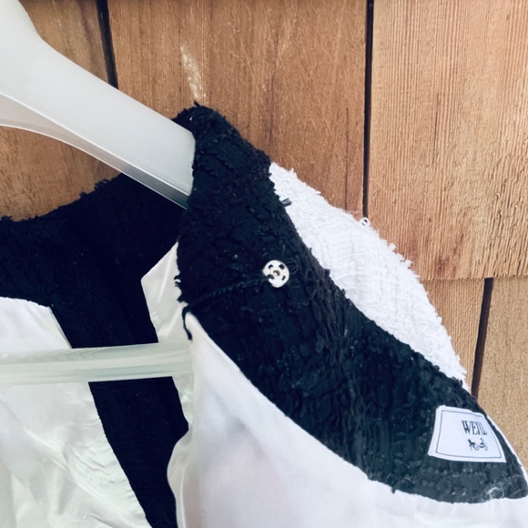 Weill Paris White/Black Career Dress Women's With Bow Ties Size 12 - Picture 14 of 16